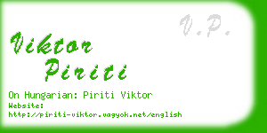 viktor piriti business card